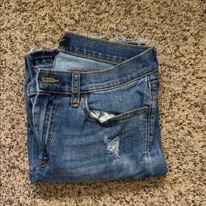 Banana Republic Distressed Blue High Rise Skinny Jeans